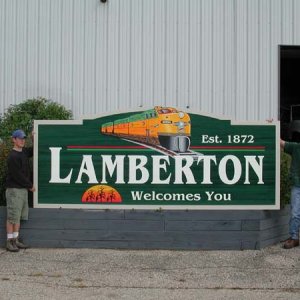 Lamberton MN entrance sign