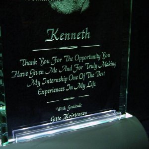 Glass Appreciation Award - detail