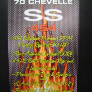 Chevelle show board