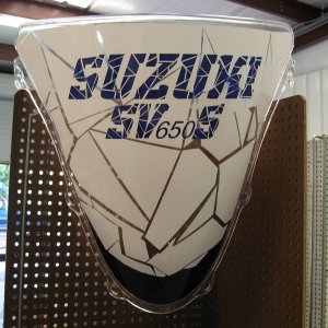 Suzuki SV650S Cracked Shield