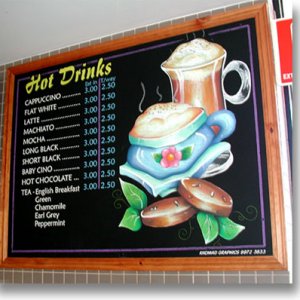 Chalkart Coffee Menu Board