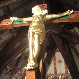 Goldleaf figure of Christ