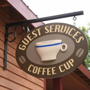 Coffee cup sign