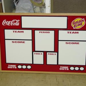 Dry erase scoreboard done for a Christmas gift for a 7 year old