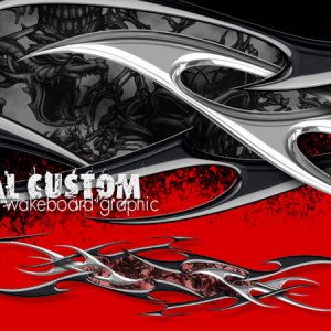 Kal Kustom wakeboard graphic option from manufacturer on wakeboard boats 08-current