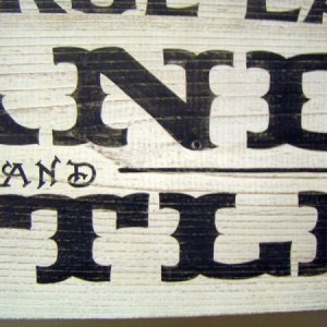 Weathered wood / Hand Lettered