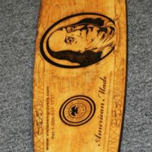 Engraved wood skateboard 1
Bottom of skateboard
