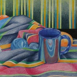 Cups and Cloth - Colored Pencil