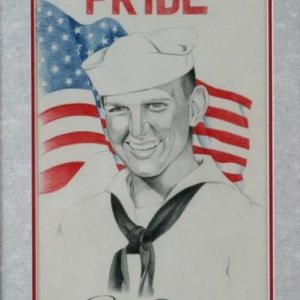 Grandpa Carmine - Colored Pencil (1st place in the Navy Poster Contest)