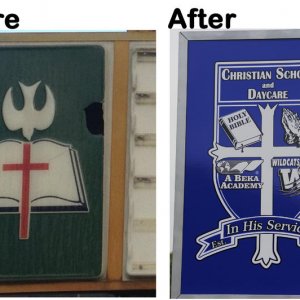 School Symbol Upgrade Branding Work