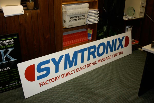 80" x 20" aluminum sign to go into an LED container.
