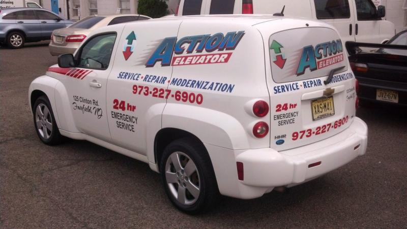 Action elev Artistic Signs Truck Lettering Fairfield NJ 2