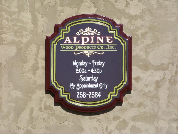 Alpine Wood Products - Marionville, MO
HDU substrate; hand lettered; 24k gold leaf