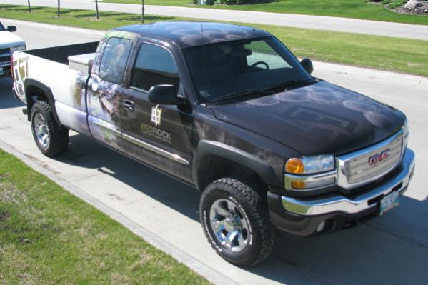 Bedrock Landscaping Full wrap. This truck was navy blue.

Visit www.xtremesign.ca to see more...