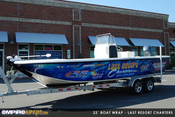 Boat Wrap for Last Resort Charters...
