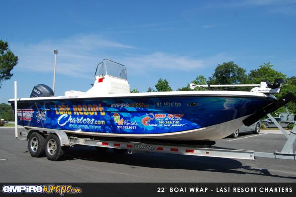 Boat Wrap for Last Resort Charters...