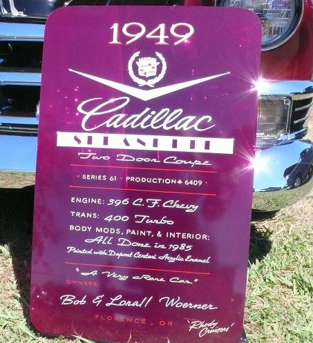 Cadillac carshow sign