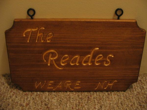 carved wood sign with router