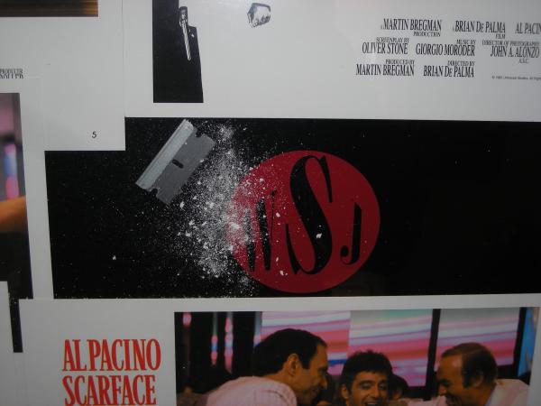 Close up of the vinyl with customers intials.. 

and the Scarface Cocaine theme... and no its not real