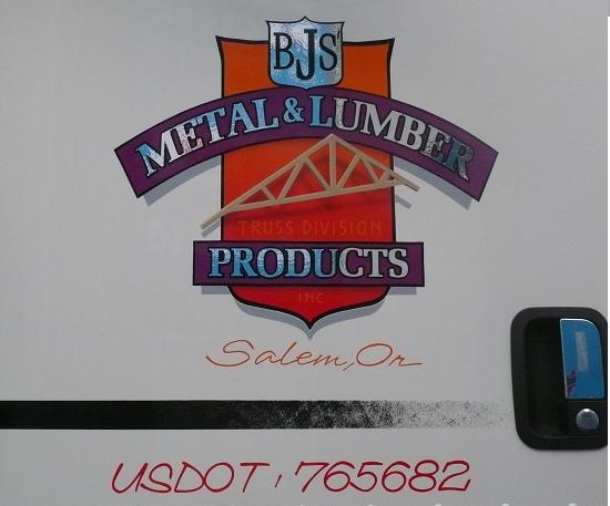 door on BJ's truck, all hand painted except for the chrome vinyl on the name