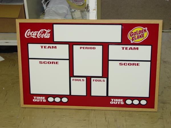Dry erase scoreboard done for a Christmas gift for a 7 year old