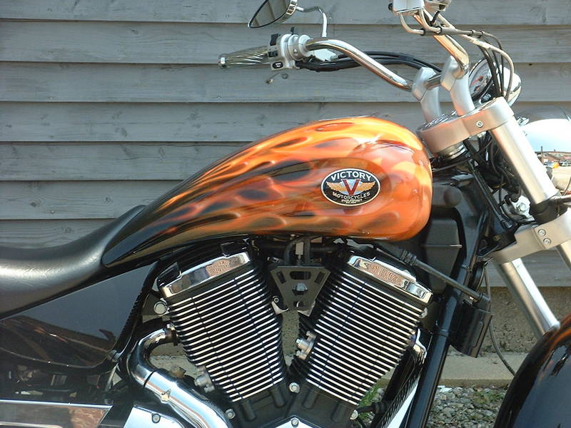 FLAMED MOTORCYCLE