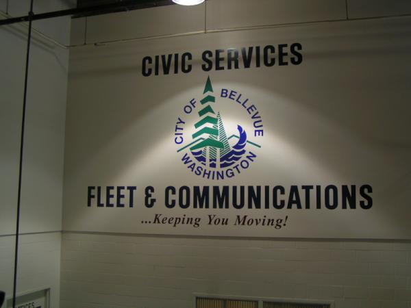 Hand Painted Wall - No Vinyl
6'-6" Logo with 17" main copy text