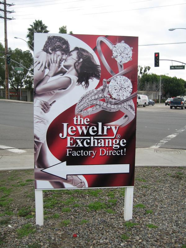 jewelry exchange street sign