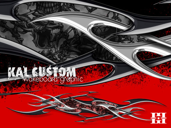 Kal Kustom wakeboard graphic option from manufacturer on wakeboard boats 08-current