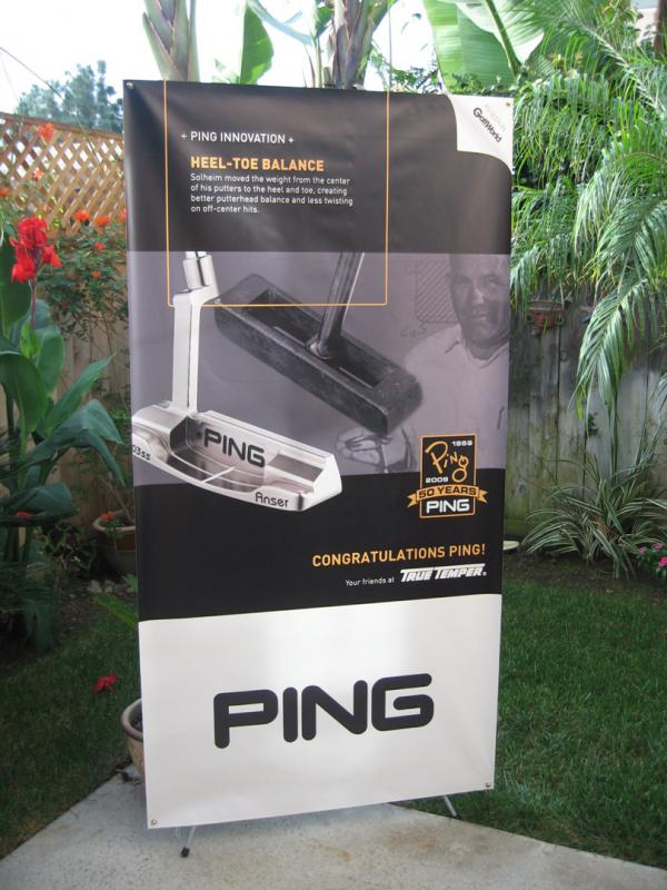 ping sign stand