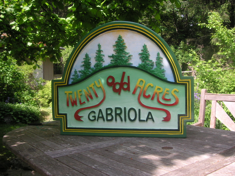 Routed Cedar sign