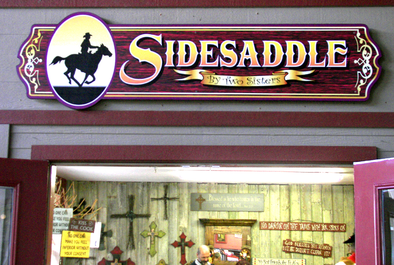 Sidesaddle store front.