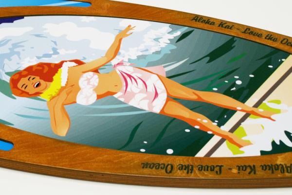 Surfer Girl Board Stained