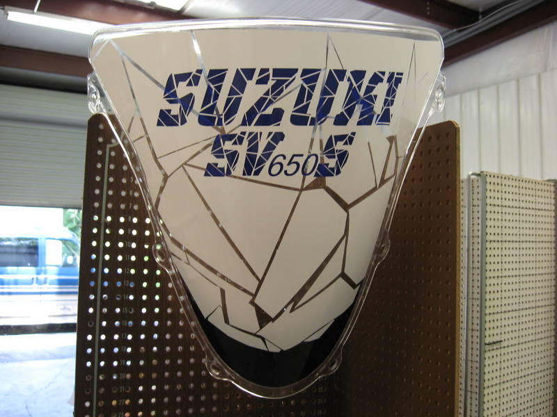 Suzuki SV650S Cracked Shield