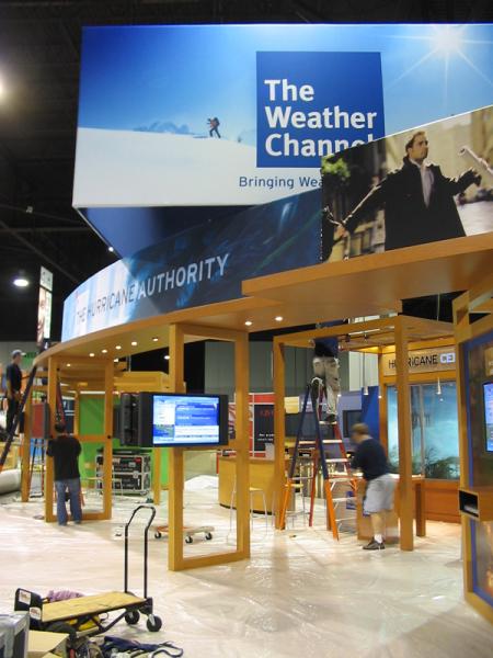 The Weather Channel display booth.