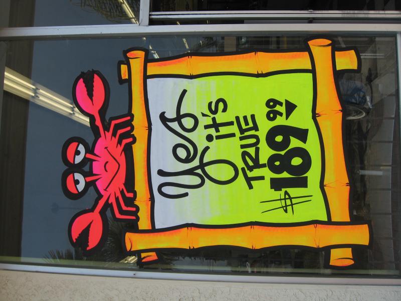 window sign painting