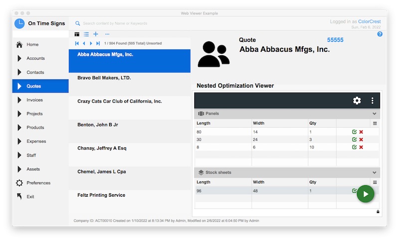 example FileMaker Web Viewer.jpg