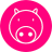 Pink Pig Print