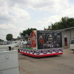 AISD July 4th parade float.