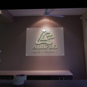 Allflo Pumps Recption Sign