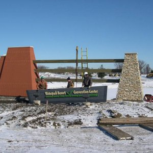 main sign install