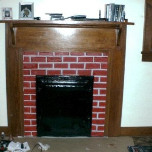 Fireplace after