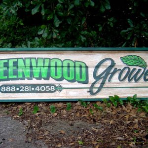 Green Wood Growers Antique Sign