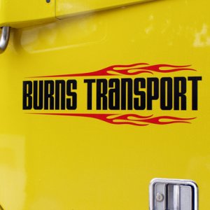 Truck door lettering, vinyl