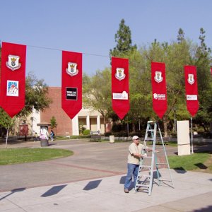 Banners for a college event, double sided