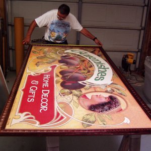 Digital print with custom wood frame