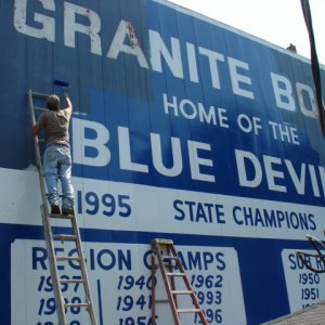 Repainting back of scoreboard