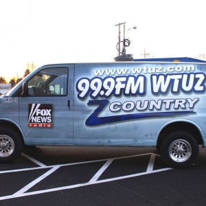 WTUZ local radio station wrap