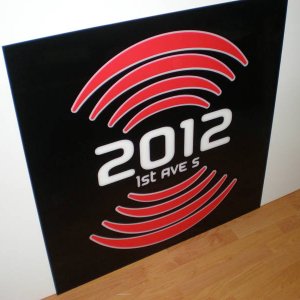 36"x36" backlit panel for AudioGarage