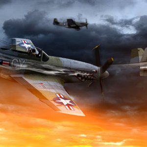 SQUADRON IN SKY SCENE